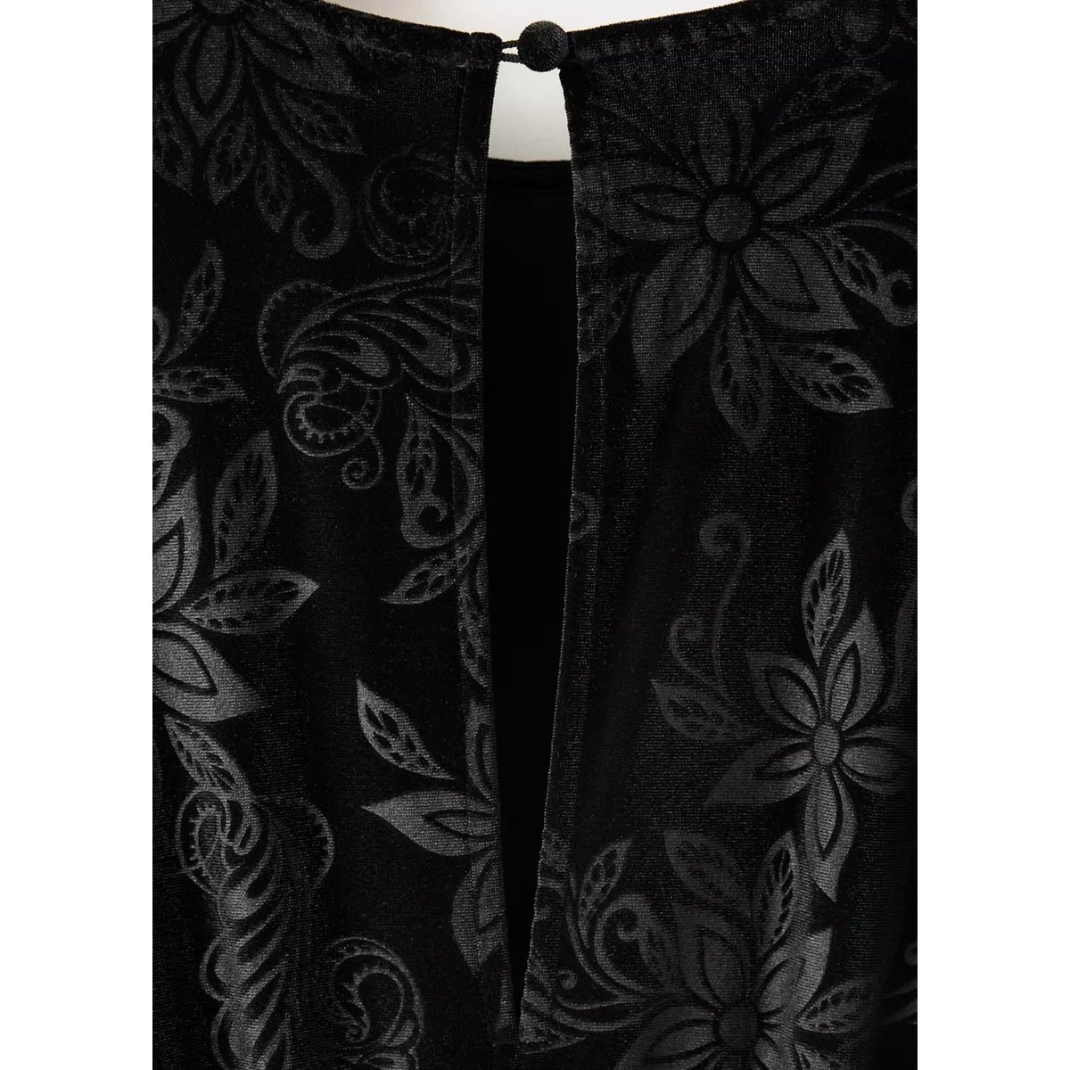 Combinaison velours à fleurs noir, MANGO KIDS