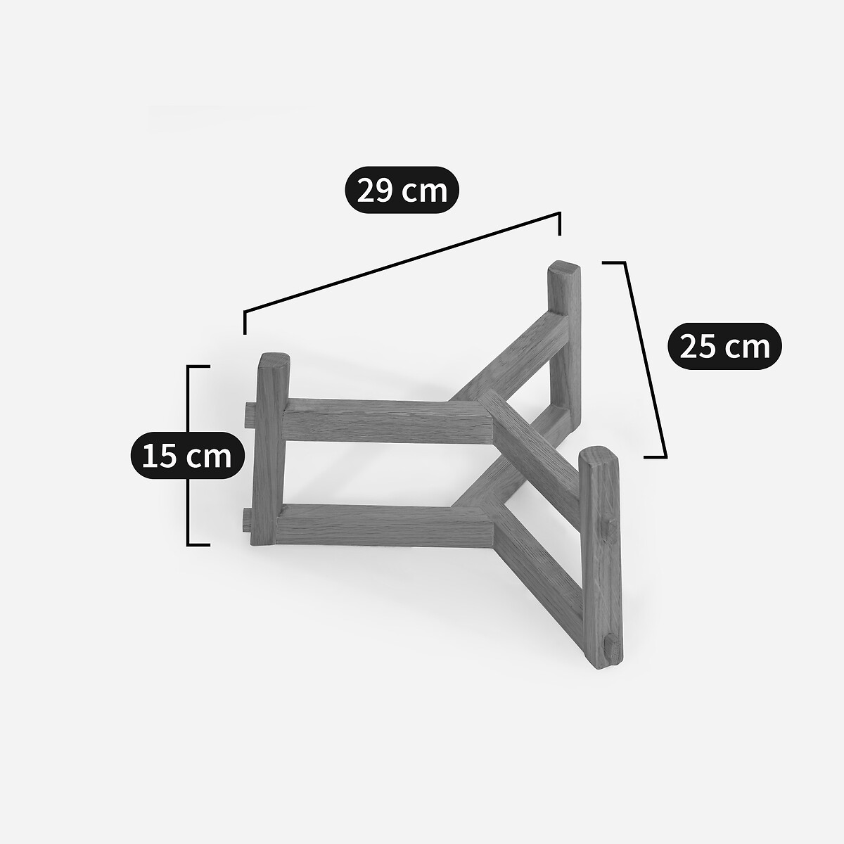 Eichenholzständer für Übertopf Florian, H23 und H33 cm, GRAYSON natureicheholz, AM.PM
