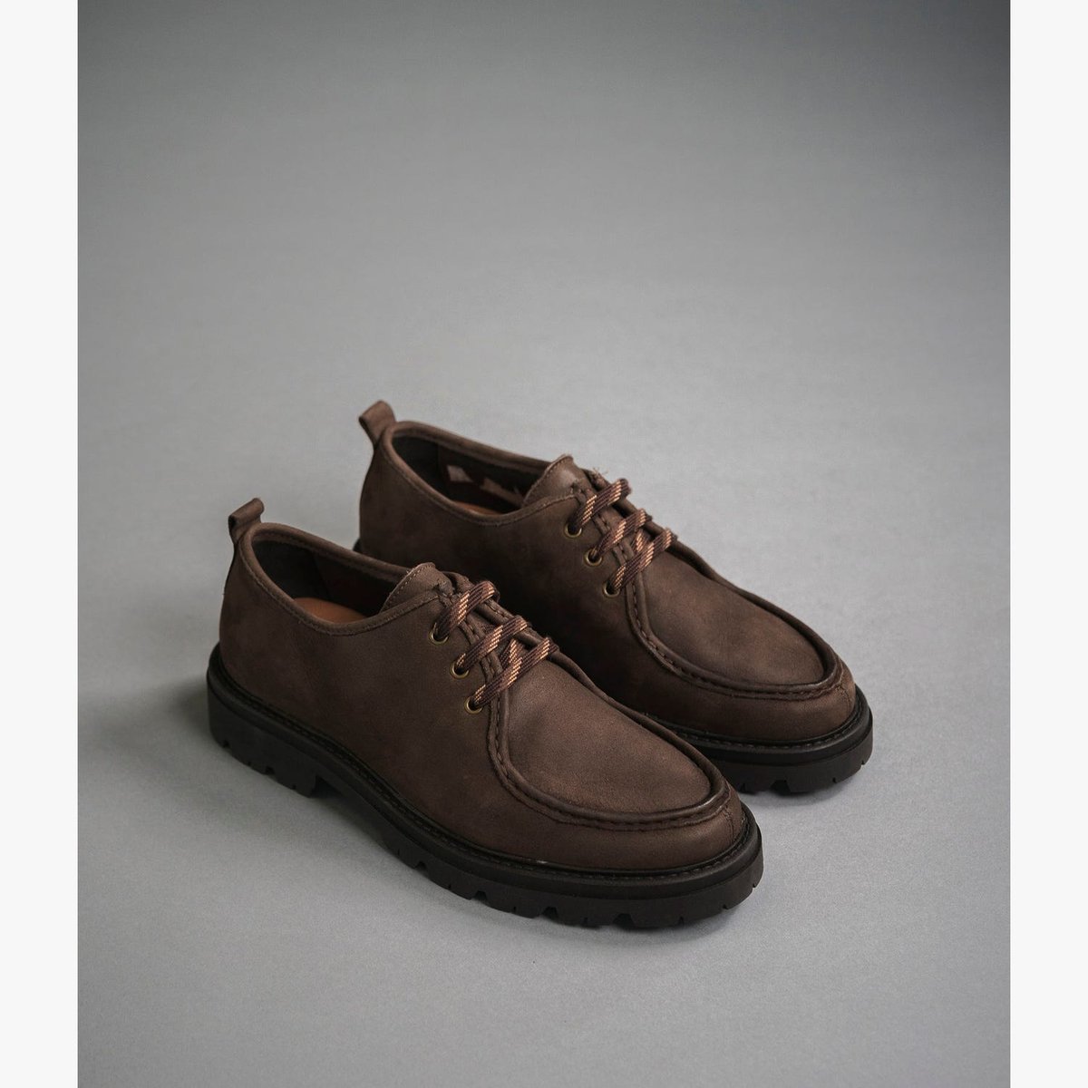 Derby en cuir GEREMIA gris taupe, BOCAGE