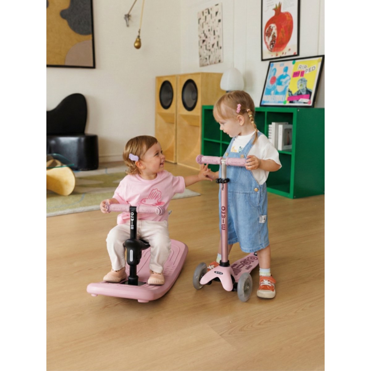 Mini Micro Rock Go LED - Poudré rose, MICRO MOBILITY