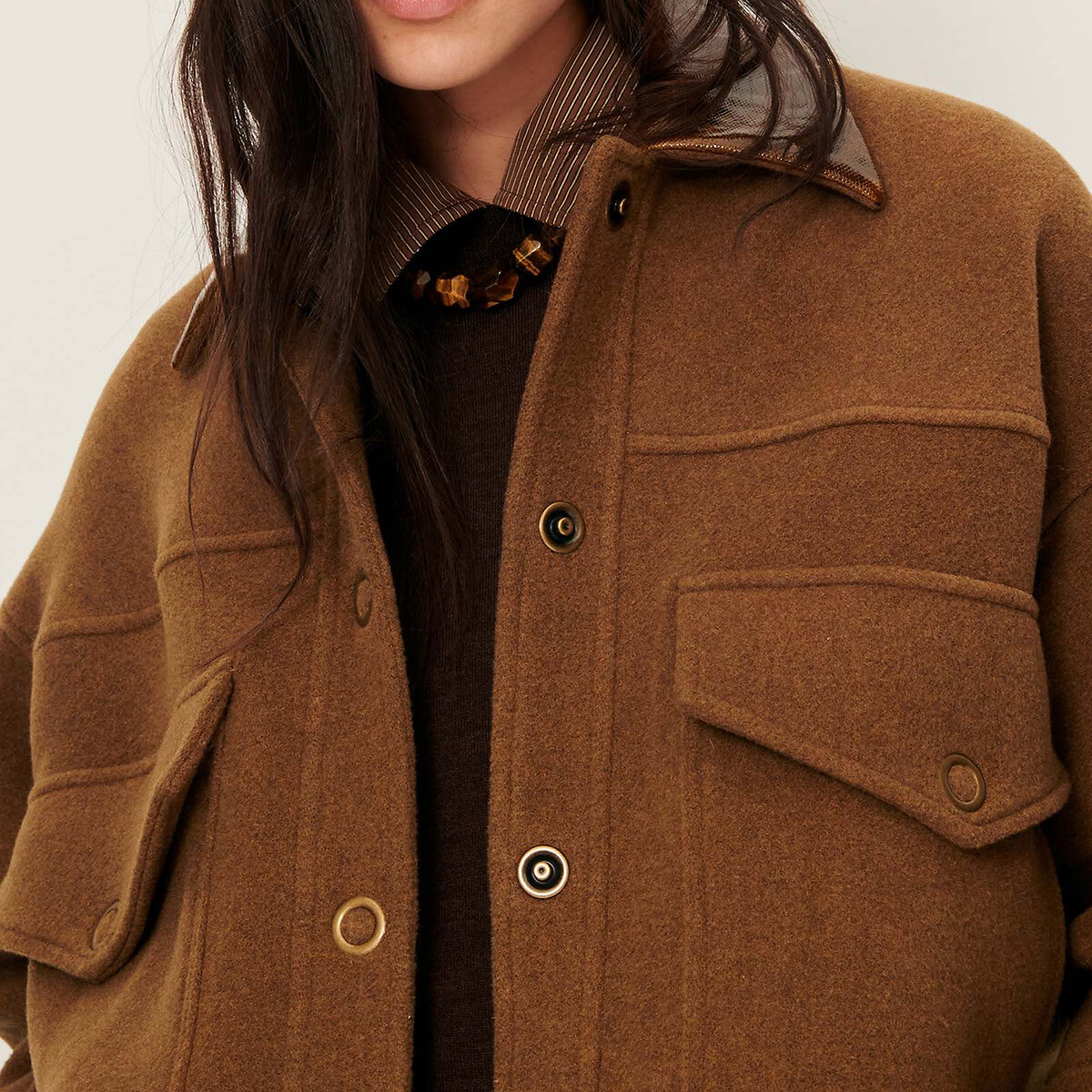 Manteau court en laine mélangée, EDFINLAY camel, SESSUN