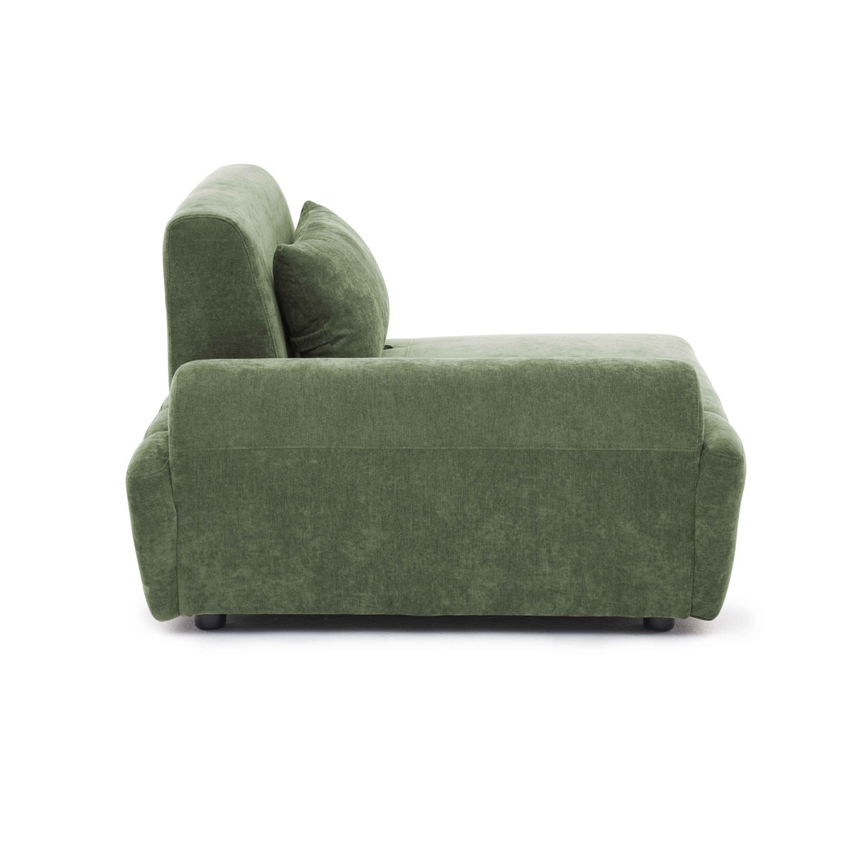 Fauteuil droit pour canapé modulable en tissu avec coussin dossier ajustable, CALLISTO vert, OVIALA