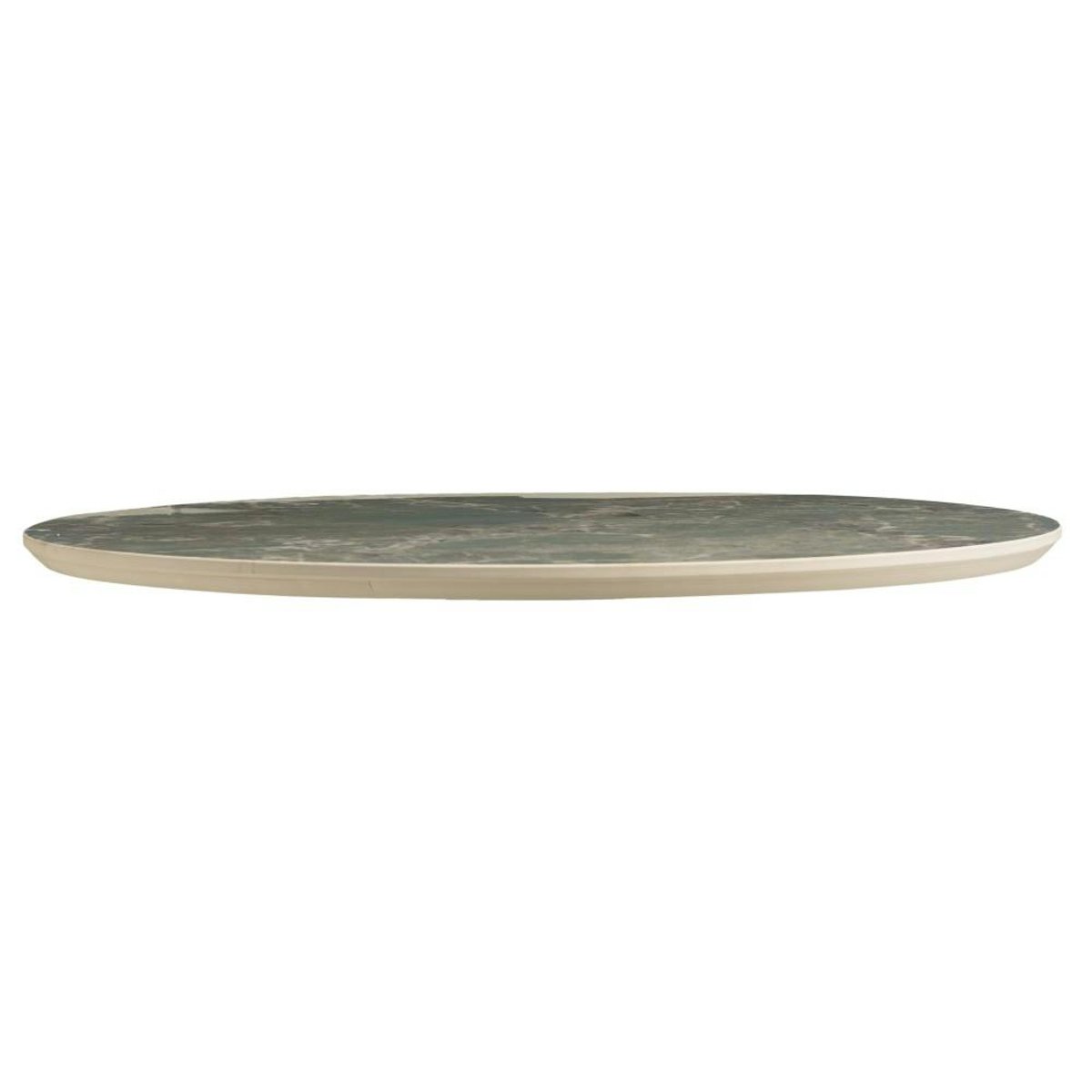 Table bistrot D70cm en céramique marbré vert BELLUNE vert, PIER IMPORT