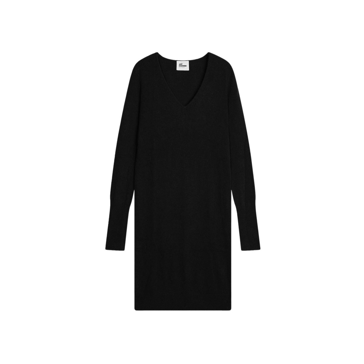 Robe Col V Noir Tracy noir, JUST CASHMERE