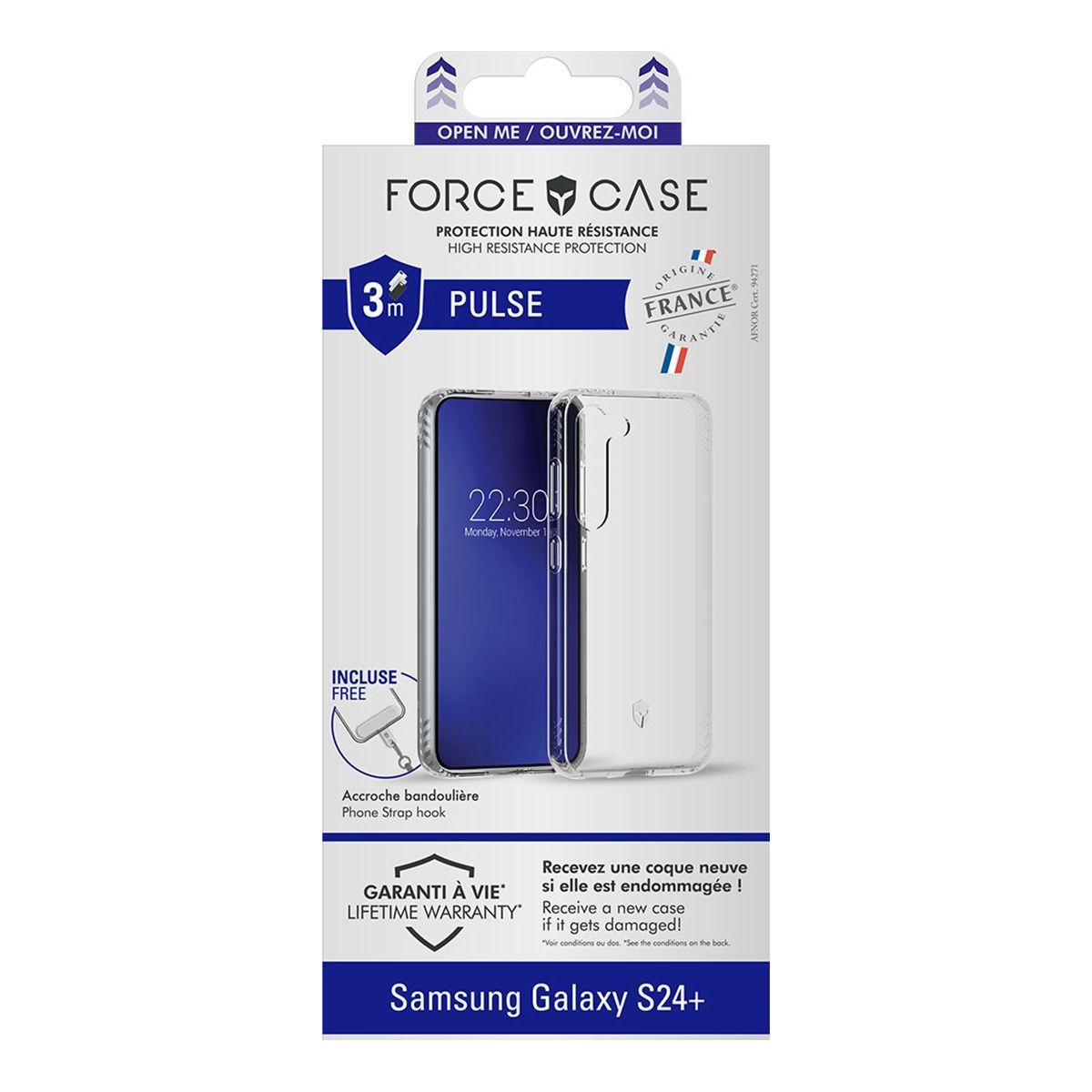 Coque Samsung Galaxy S24+ Transparente couleur unique, FORCE CASE