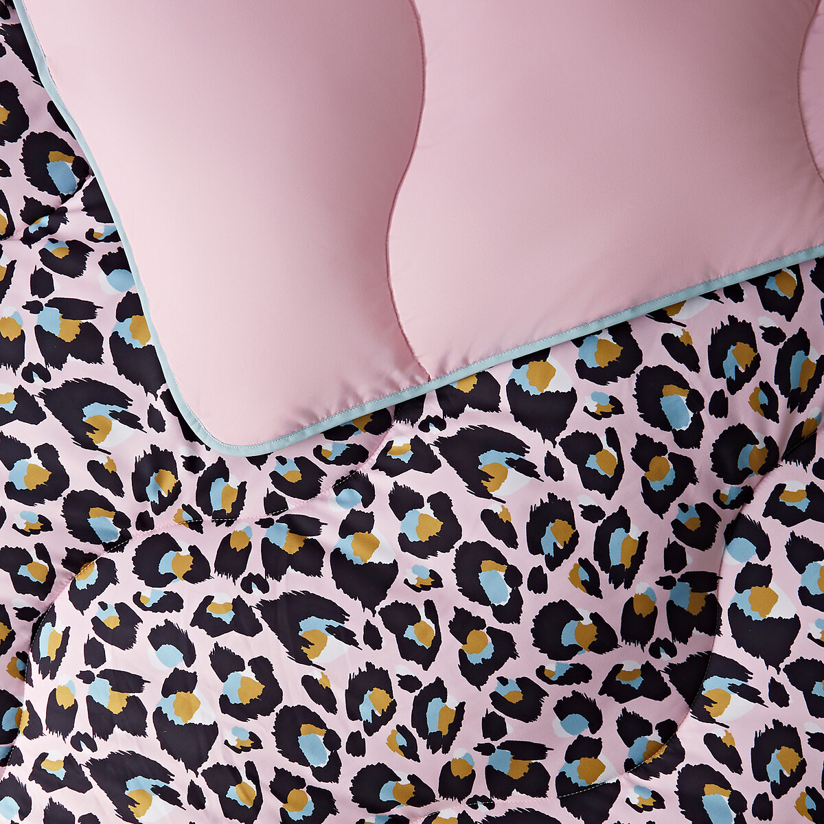 Eleanor Bowmer 10.5 Tog Leopard Coverless Duvet and Pillowcase Set multi-coloured, NIGHT LARK