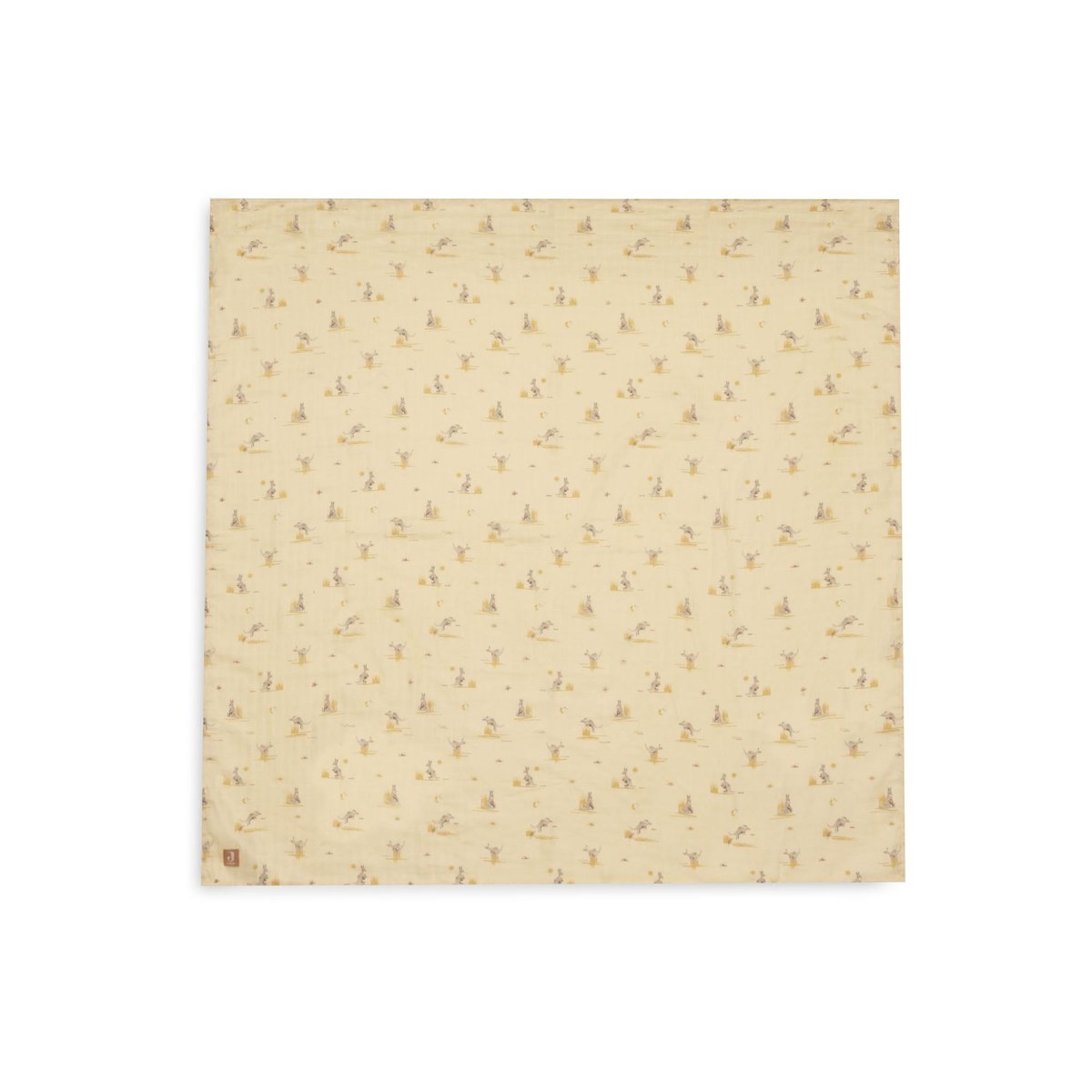 Lot de 2 langes gaze de coton jaune kangaroots, JOLLEIN
