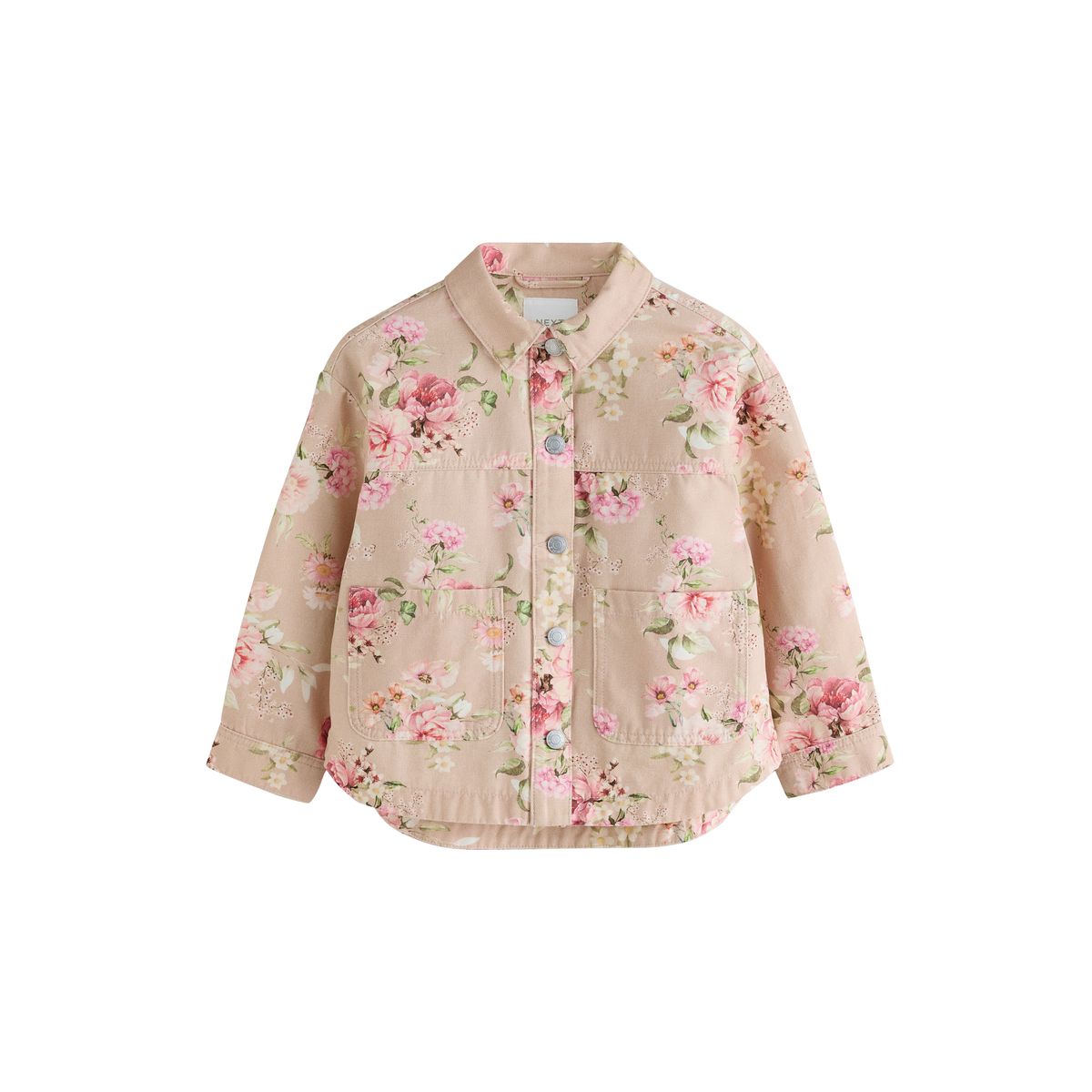 Veste-chemise en jean motif fleurs, NEXT