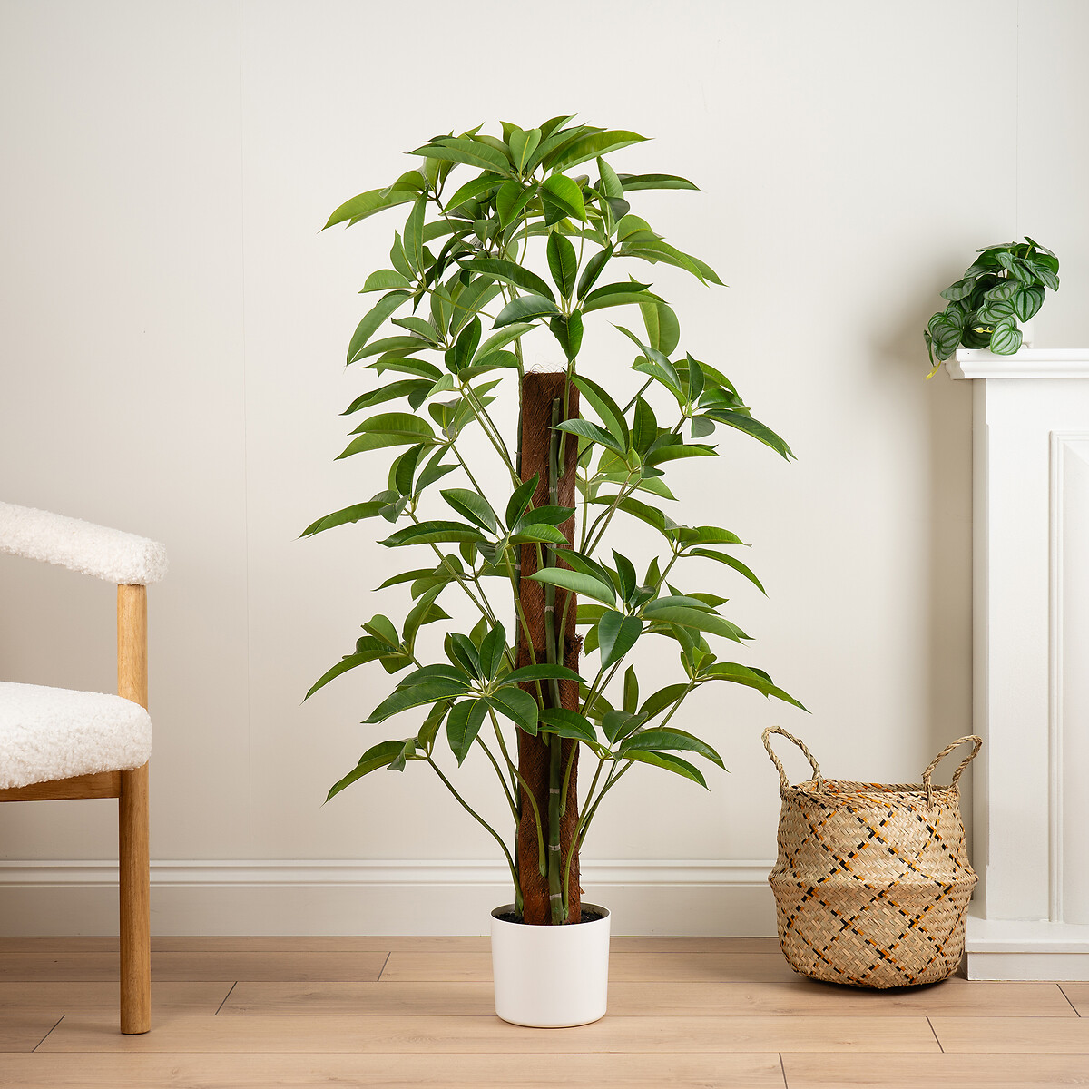 120cm Artificial Real Touch Climbing Schefflera in Pot green, SO'HOME
