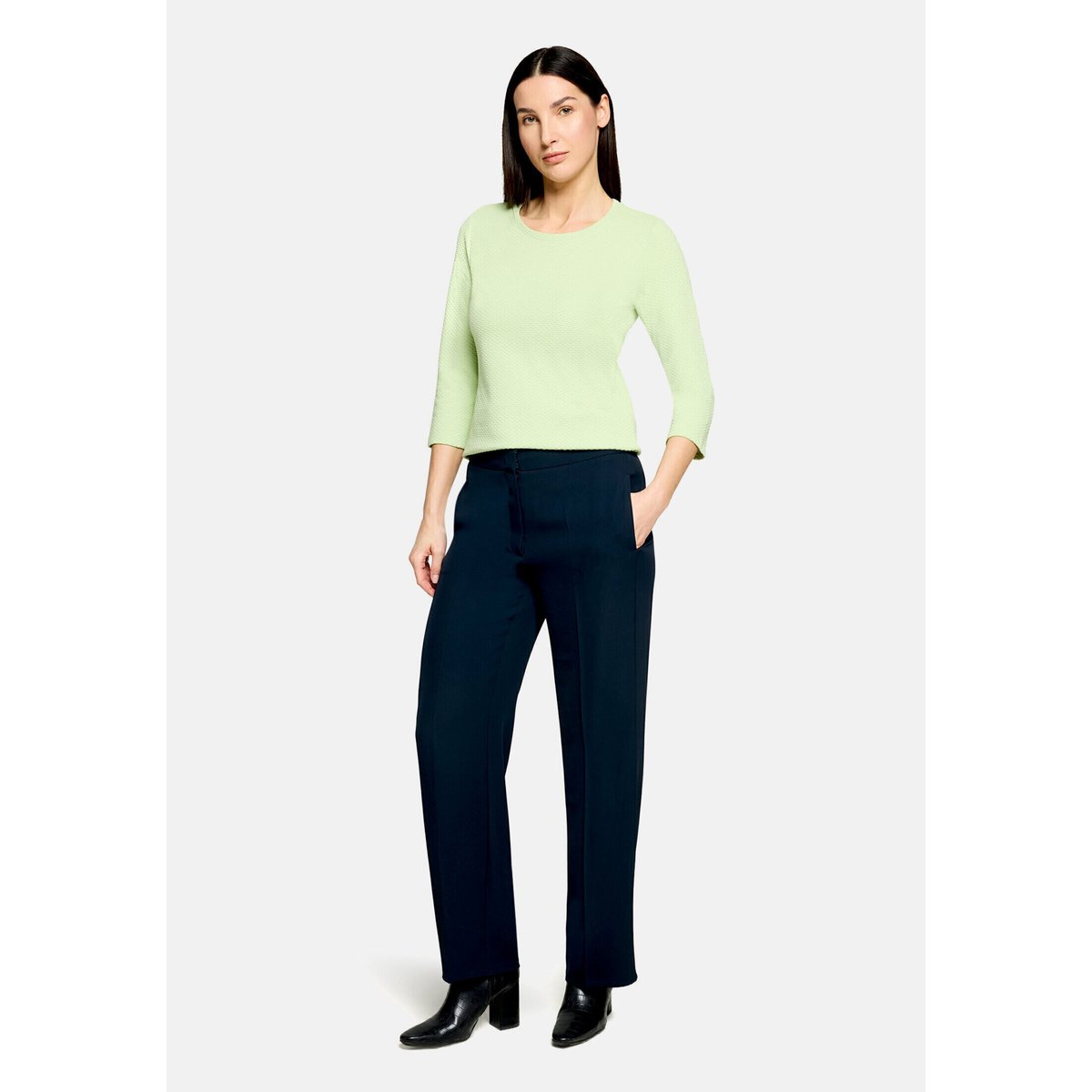 T-shirt basique avec structure foam green, BETTY BARCLAY