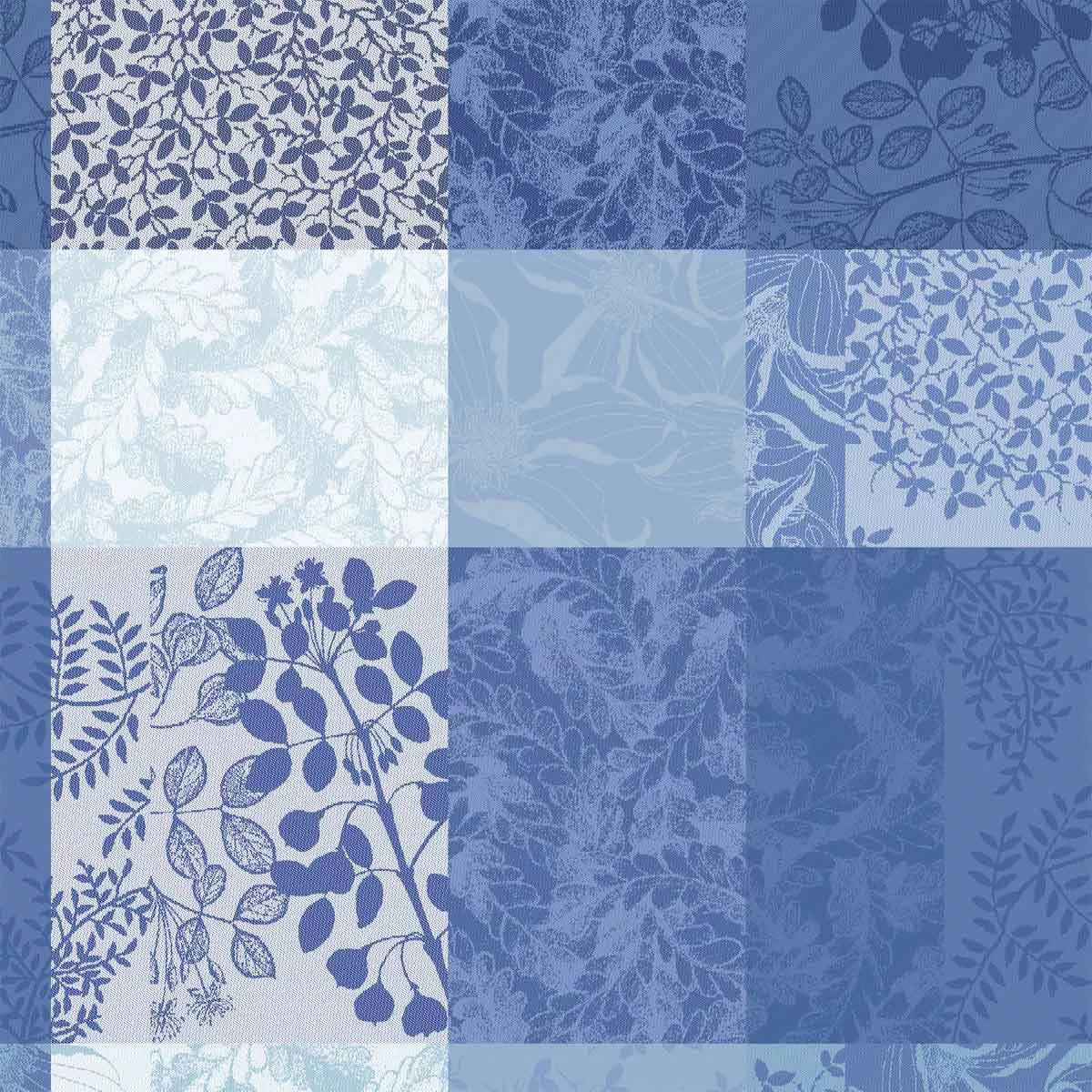 Serviette pur coton MILLE RAMEAUX bleu, GARNIER THIEBAUT