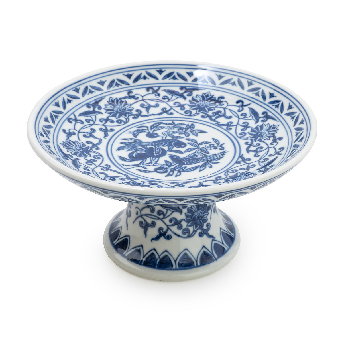 Blue Patterened Decorative Stand blue/white, SO'HOME