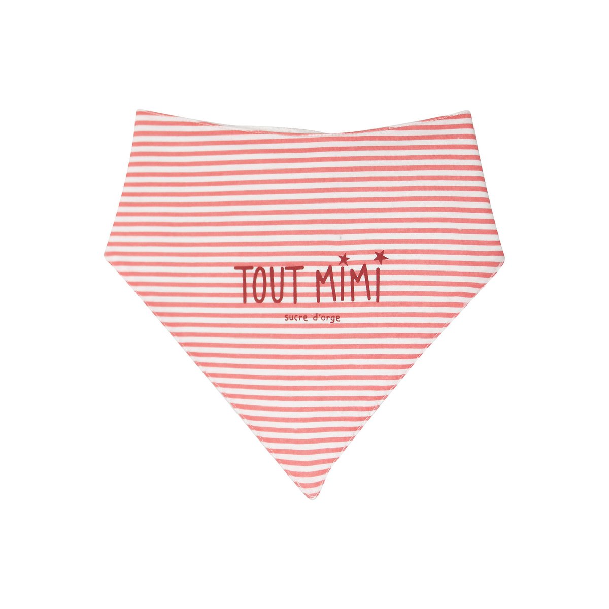 Lot de 2 bavoirs bandanas ilouane maille rose, SUCRE D'ORGE