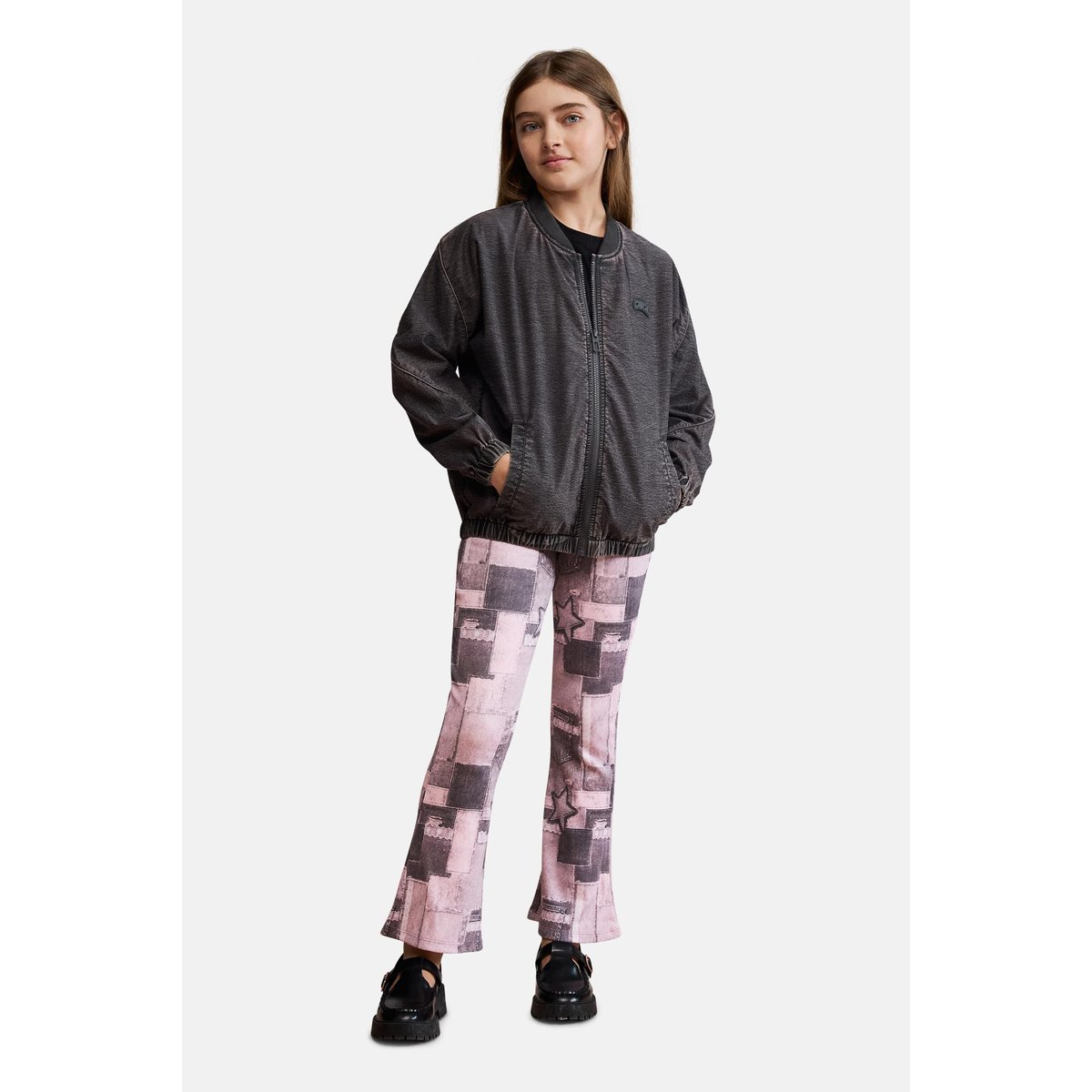 Leggings imprimés patchwork noir, DESIGUAL