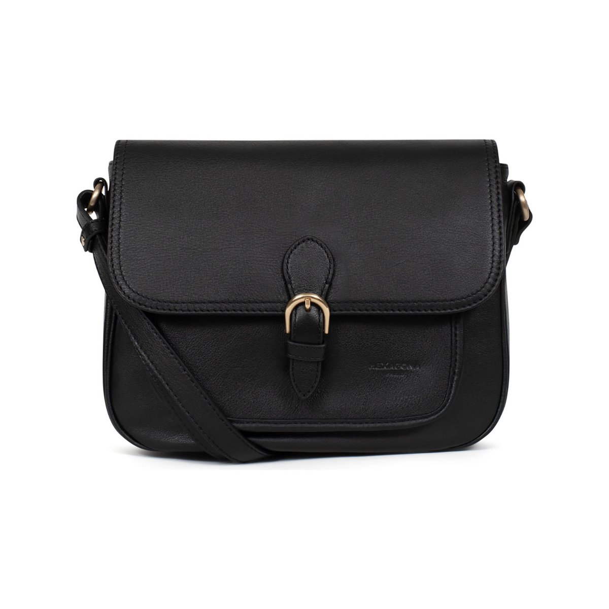 Sac porté travers  TAIMA noir, HEXAGONA