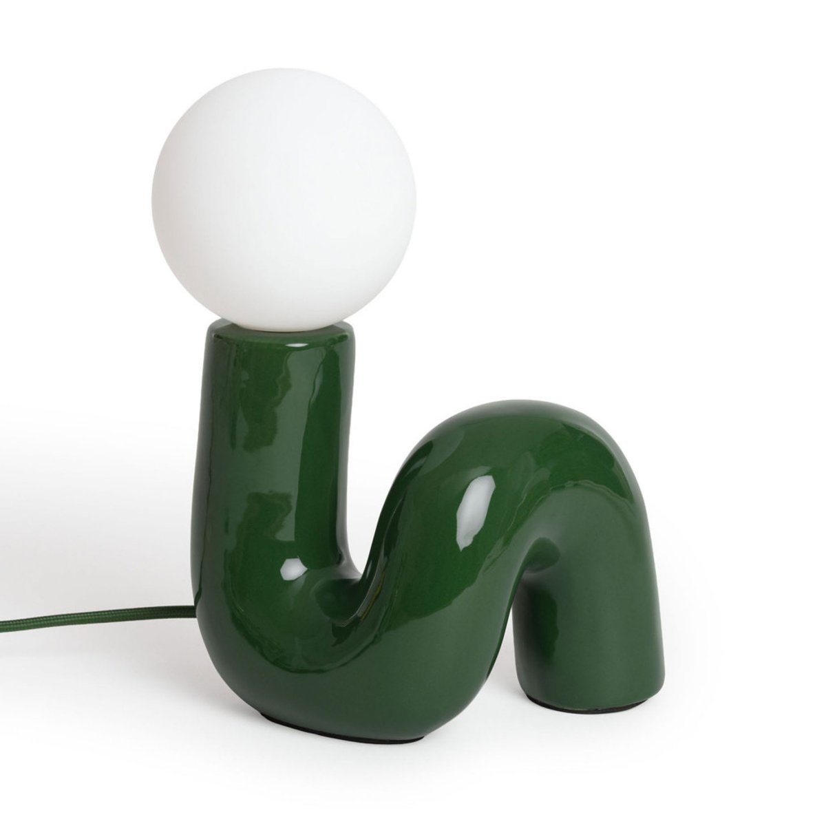 Lampe à poser en céramique- LEONIE vert, DRAWER