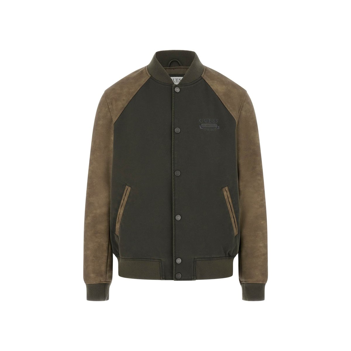 Veste Teddy vert olive, GUESS