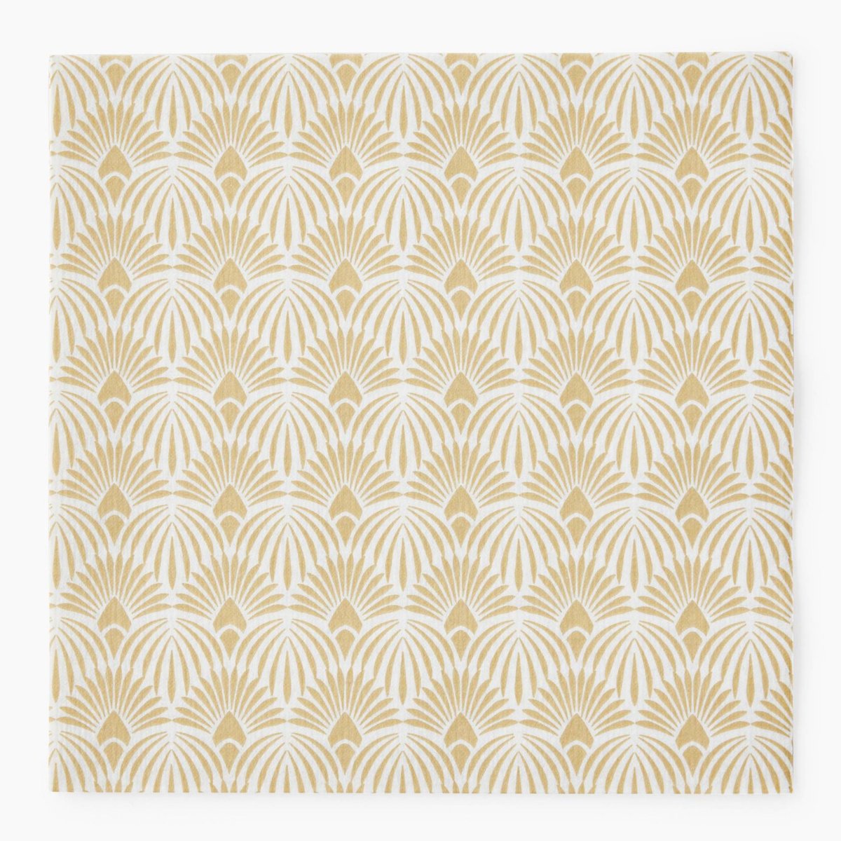 20 Serviettes 40x40 greco doré fond blanc multi co, MONOPRIX