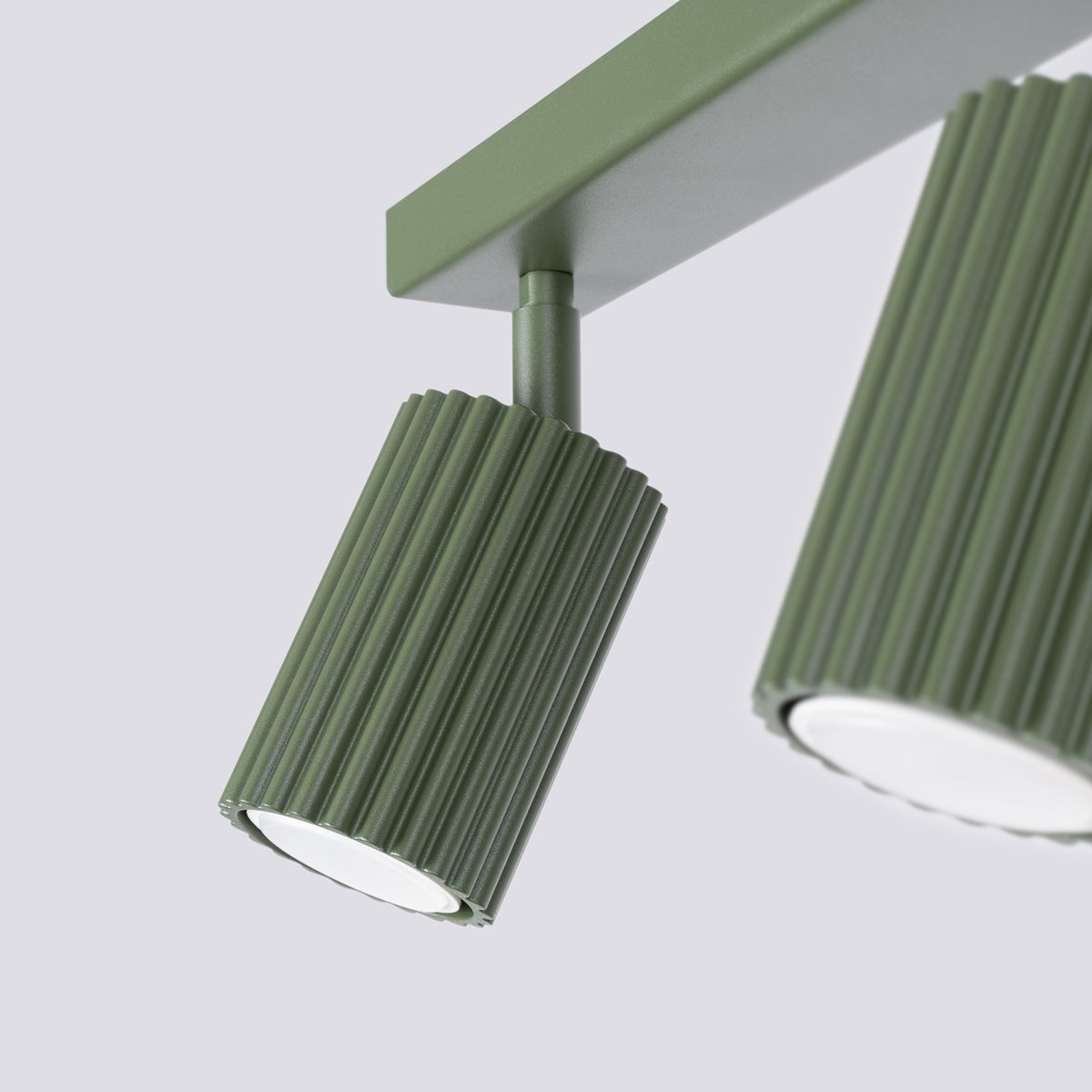 Plafonnier Aluminium Vert Olive GU10 2 Karbon vert, EDEN