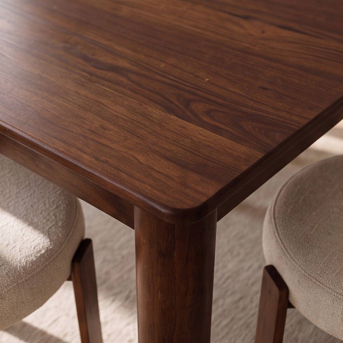 Table à manger en bois de manguier RIVEN bois foncé, MADE IN MEUBLES 