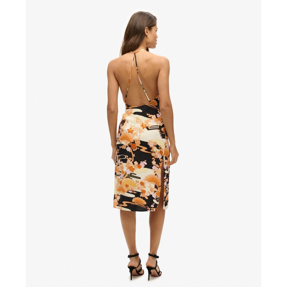 Robe nuisette mi-longue imprimée doré goshodoki, SUPERDRY
