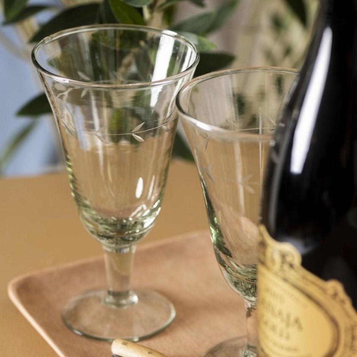 Verre à vin gravé transparent, IB LAURSEN