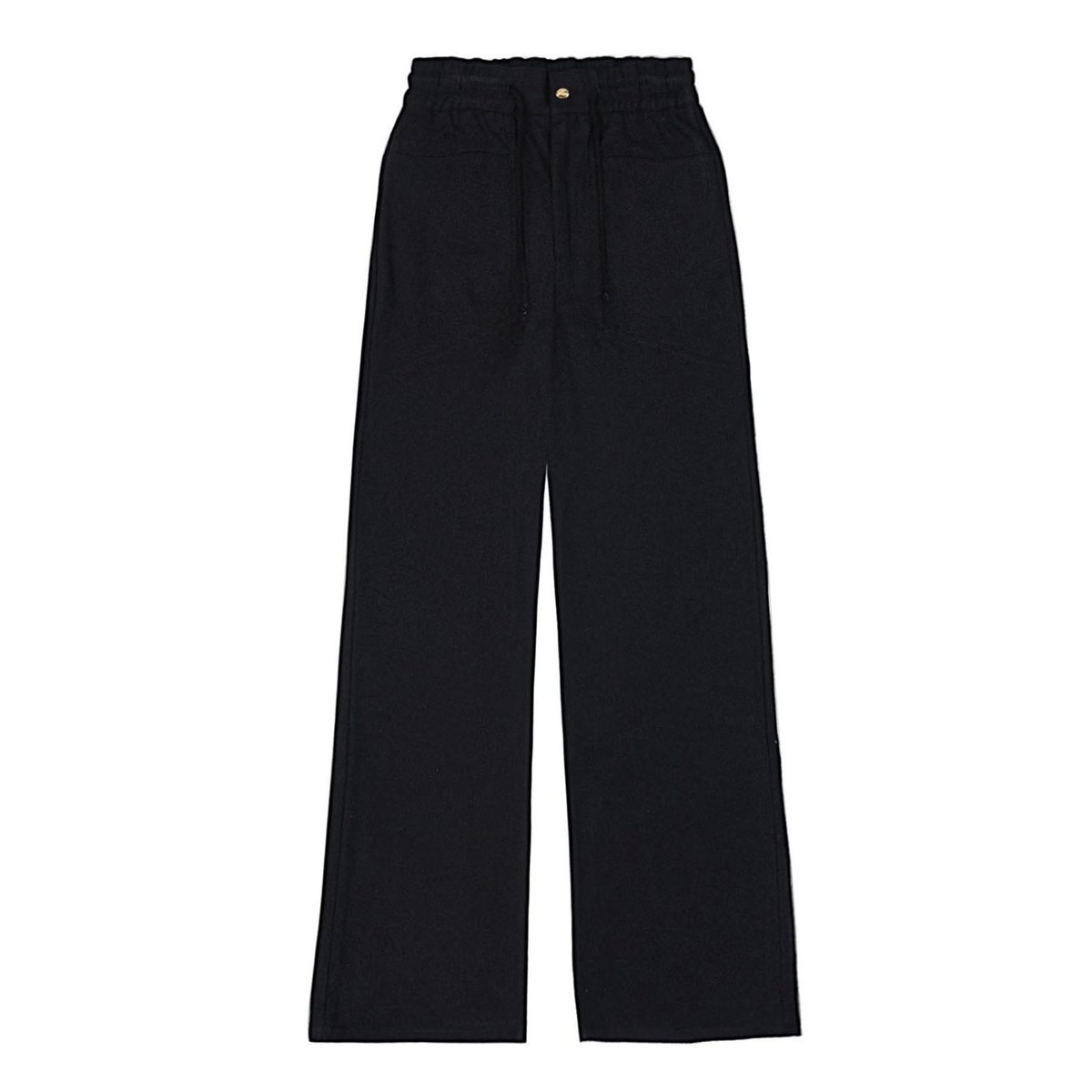 Pantalon uni élastiqué à la taille RANDY noir, WILD