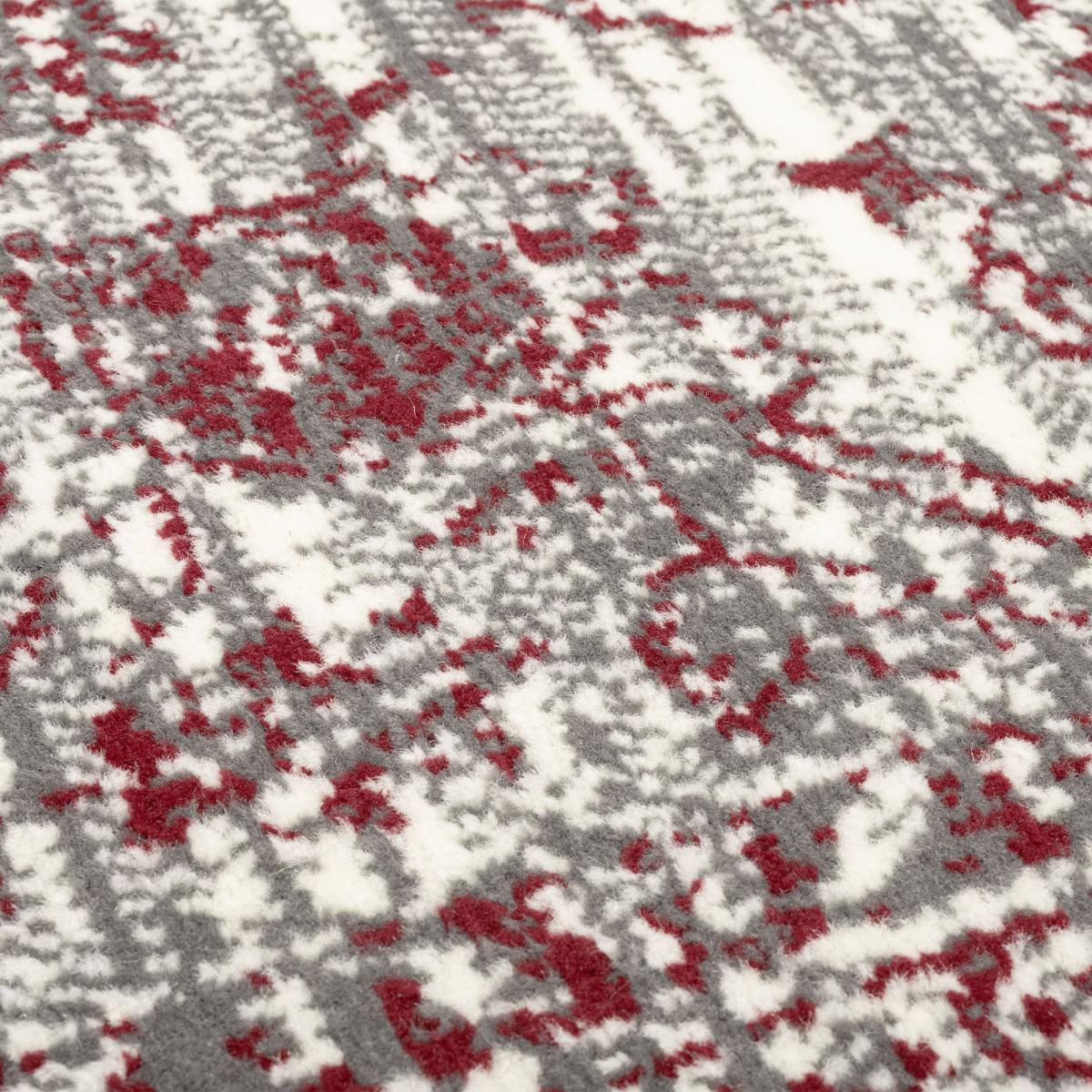 Tapis salon motif oriental vintage, ornements délicats, LYN1 VINT rouge, crème, UN AMOUR DE TAPIS