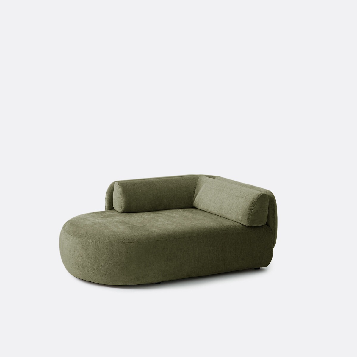 Longchair links, dik fluweel, Méridiano kaki , LA REDOUTE INTERIEURS