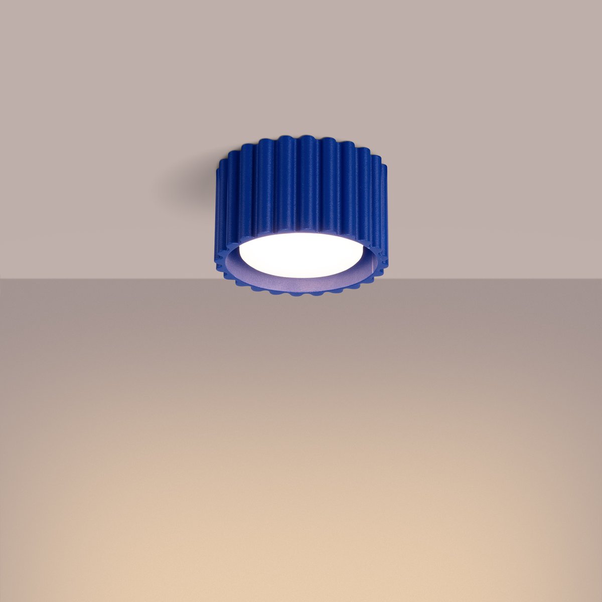 Plafonnier Aluminium Outremer Gx53 1 Aura bleu, EDEN