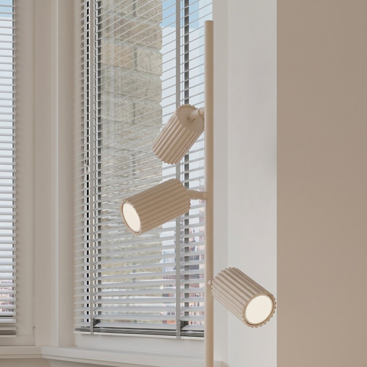 Lampadaire Aluminium Beige GU10 3 KARBON beige, EDEN