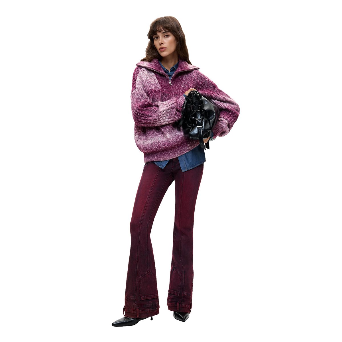 Jean flare rouge, DESIGUAL