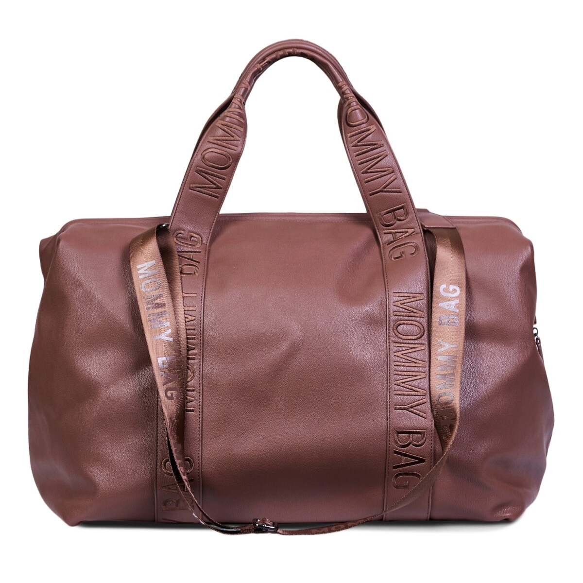 Sac à langer Mommy bag signature en simili marron foncé, CHILDHOME