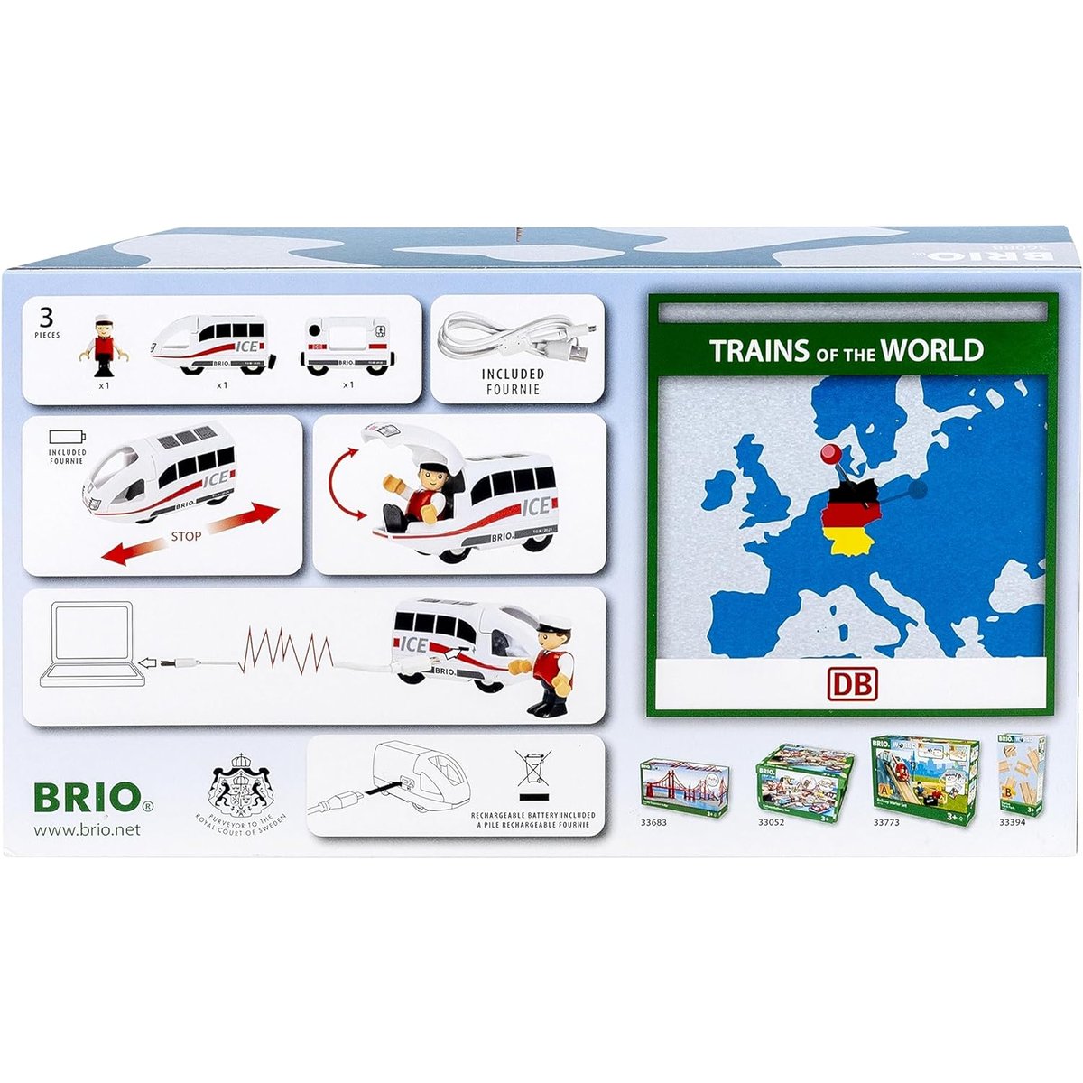 Train ICE rechargeable blanc, BRIO