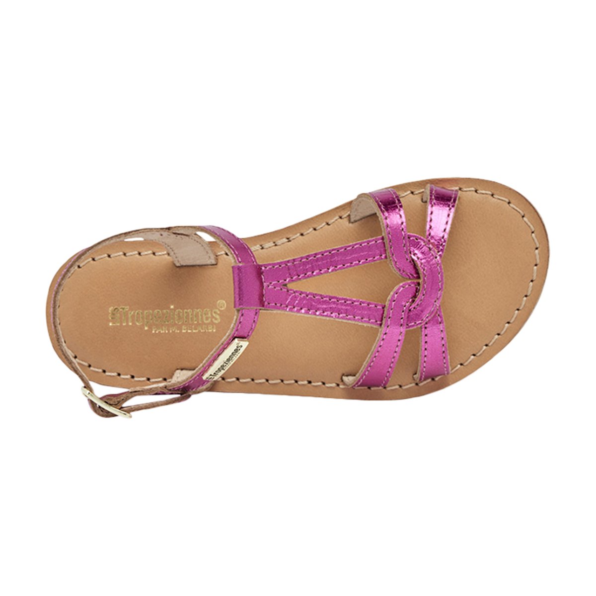 Sandales en cuir Backle fuchsia, LES TROPEZIENNES PAR M.BELARBI
