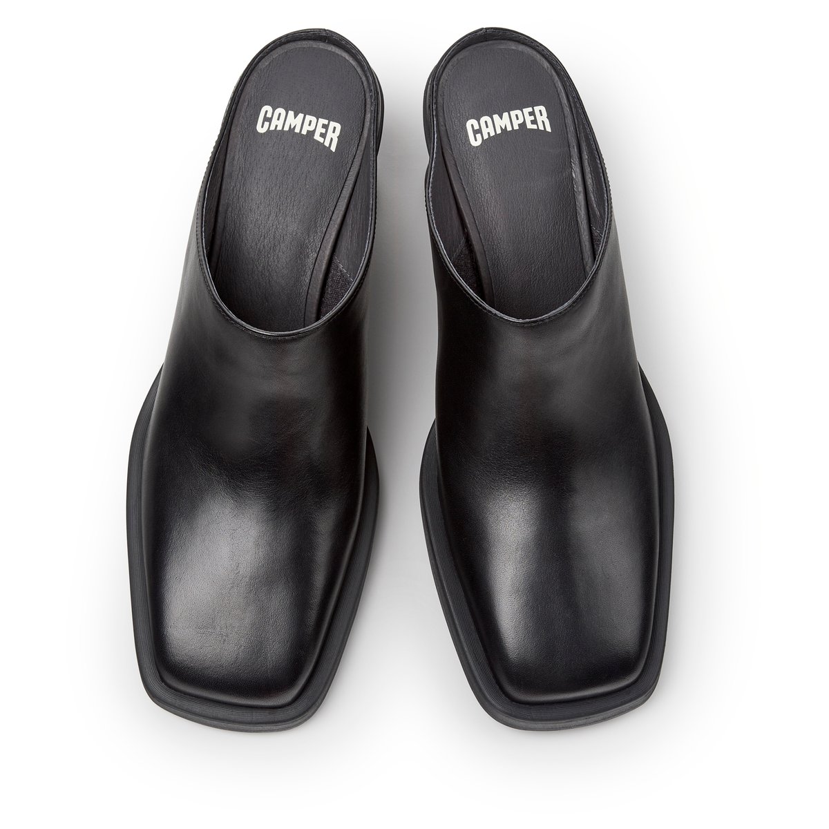 Mules Louise Smooth Leather noir 001, CAMPER