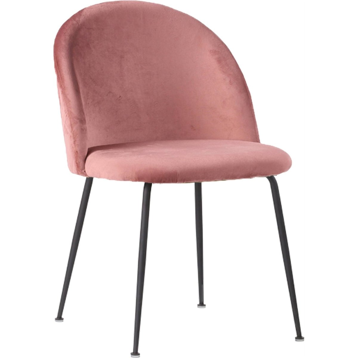 Lot de 2 chaises tapissées RALLSY rose et noir, RECOLLECTION