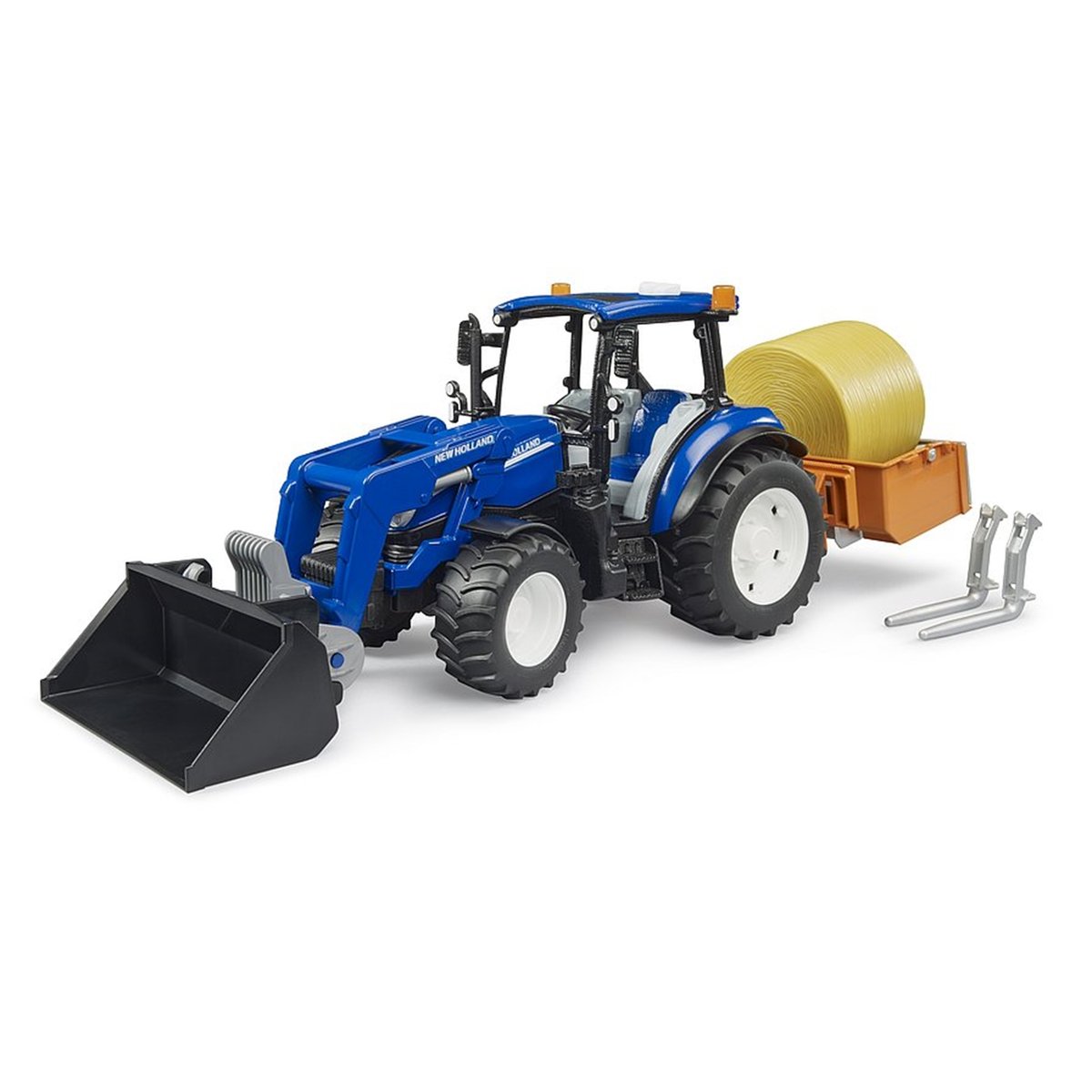 New Holland T5. 120 avec chargeur avant bleu, BRUDER