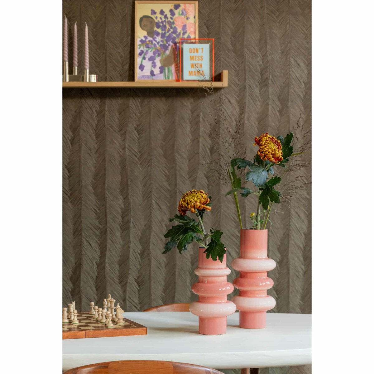 Vase Métal GRATO MEDIUM rose clair, PRESENT TIME