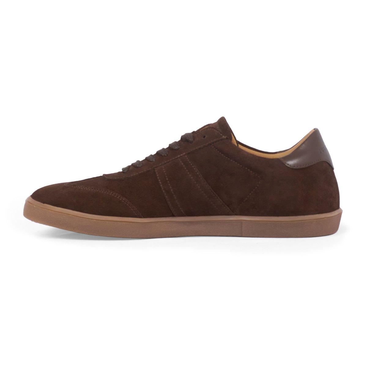 Tennis Basile cuir daim marron, JULES & JENN