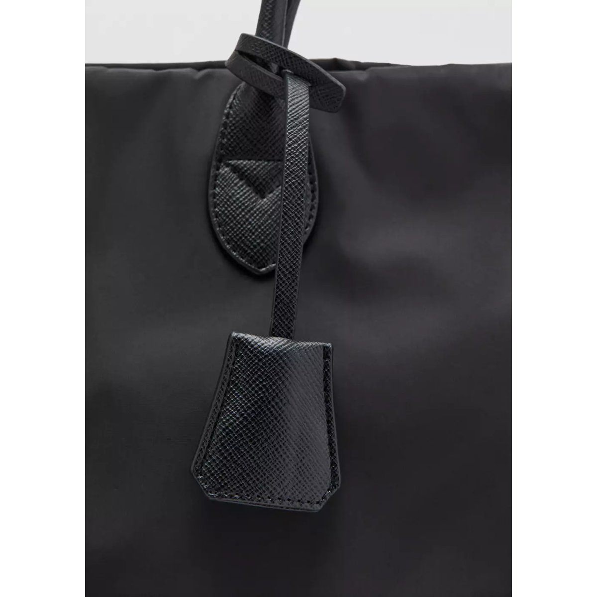 Sac cabas anse double noir, MANGO
