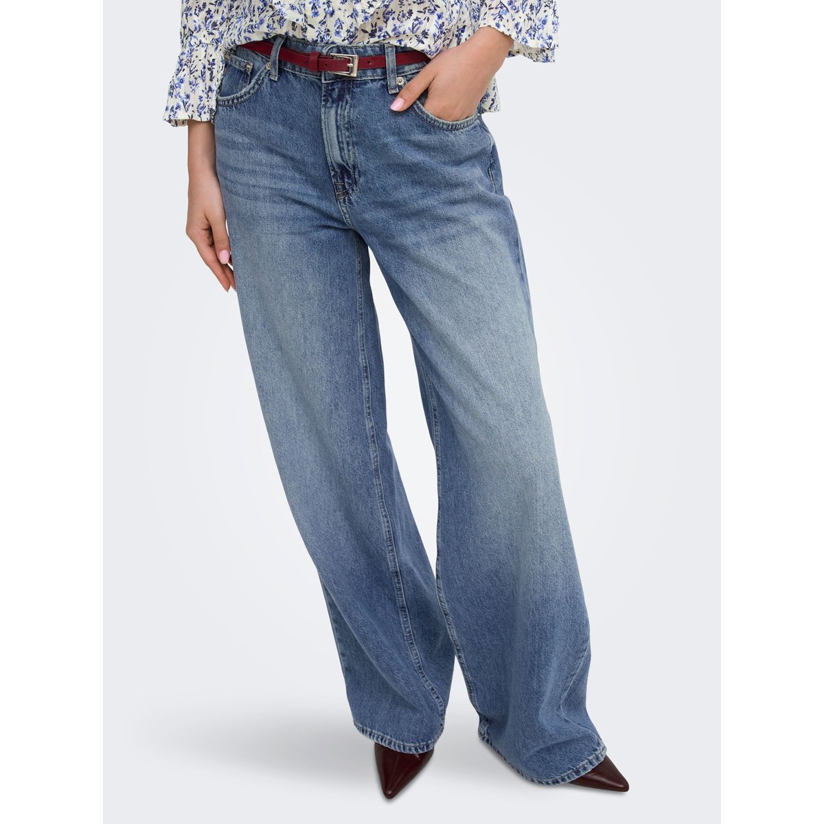 Jean À Jambe Large medium blue denim, ONLY