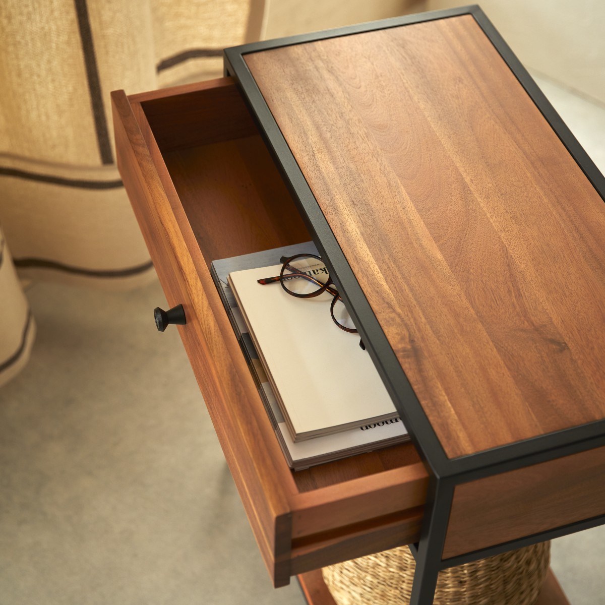Console en Acacia massif, AGRA naturel, TIKAMOON