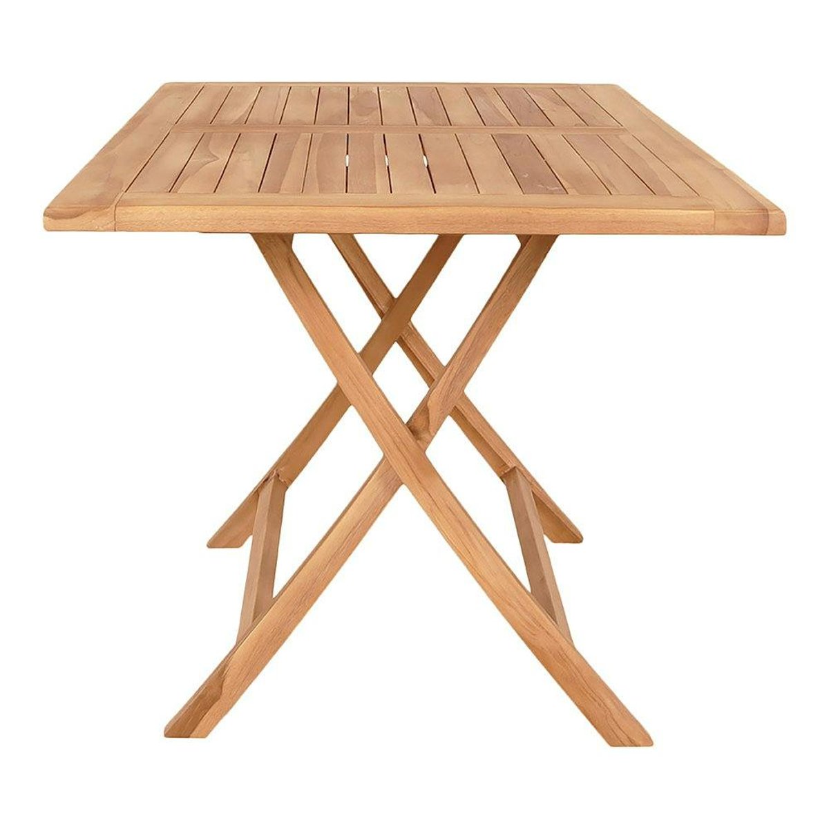 Table d'extérieur en teck 120 cm TANETE bois naturel, PIER IMPORT