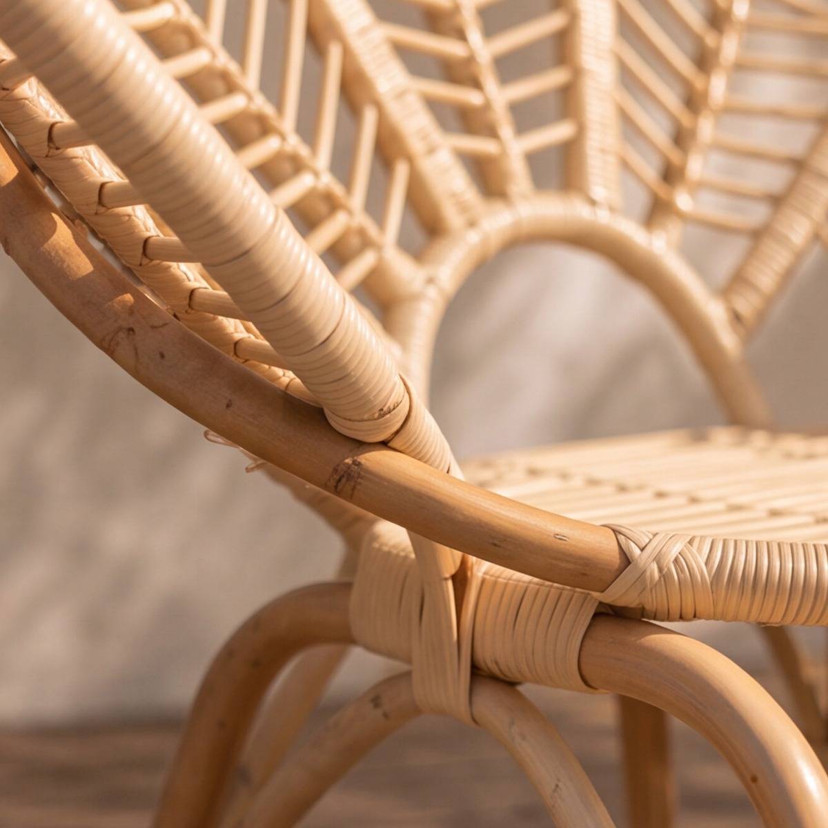 Fauteuil de jardin en rotin RATTAN bois clair, MADE IN MEUBLES