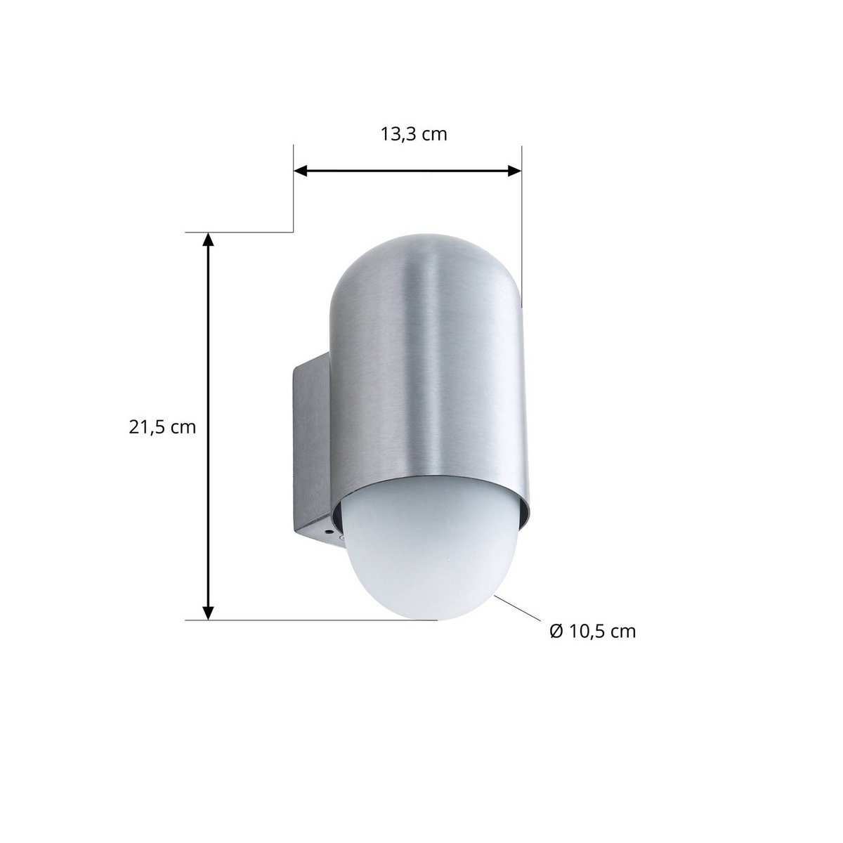 Applique extérieure en aluminium moderne aluminium, blanc, LINDBY