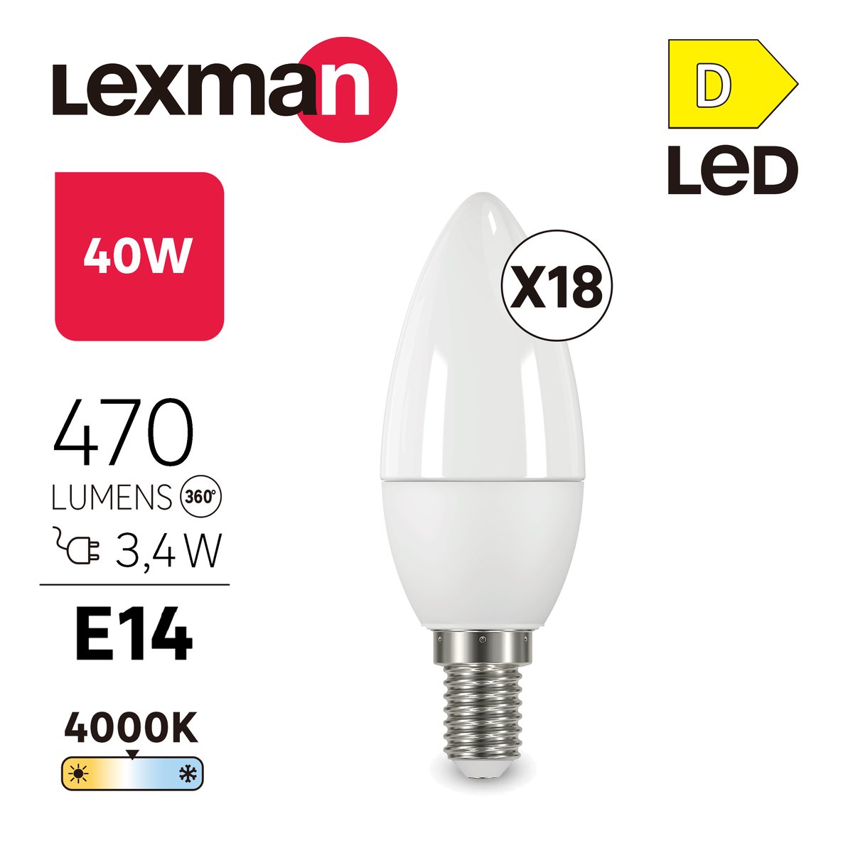Ampoule LED opaque, LEXMAN blanc, LEXMAN