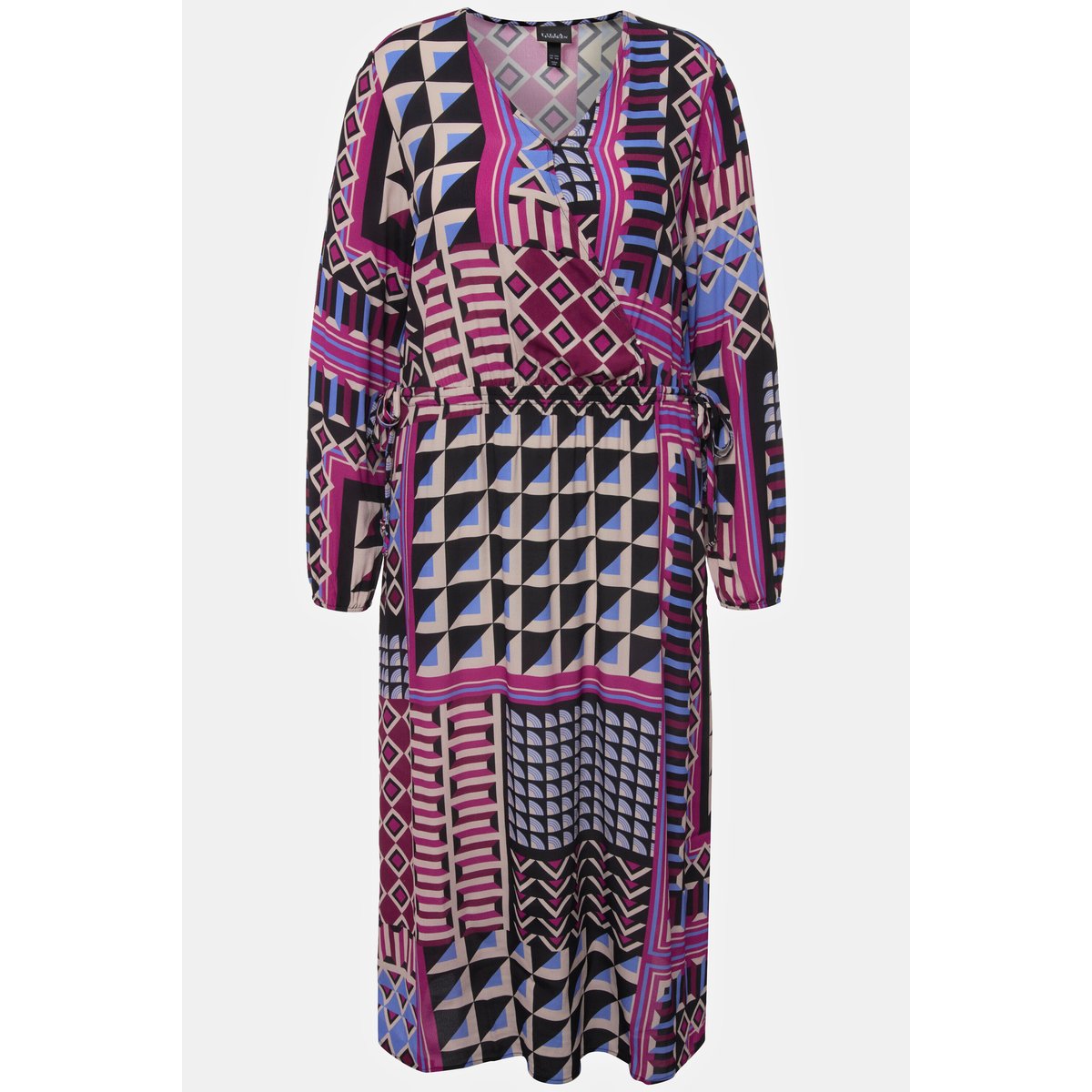 Robe midi avec effet cache-cœur prune, ULLA POPKEN
