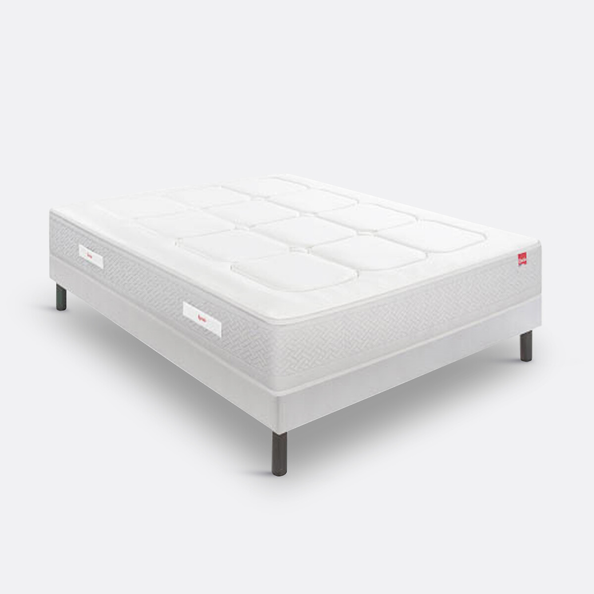 Ensemble matelas 700 ressorts Inoubliable +sommier gris souris, EPEDA