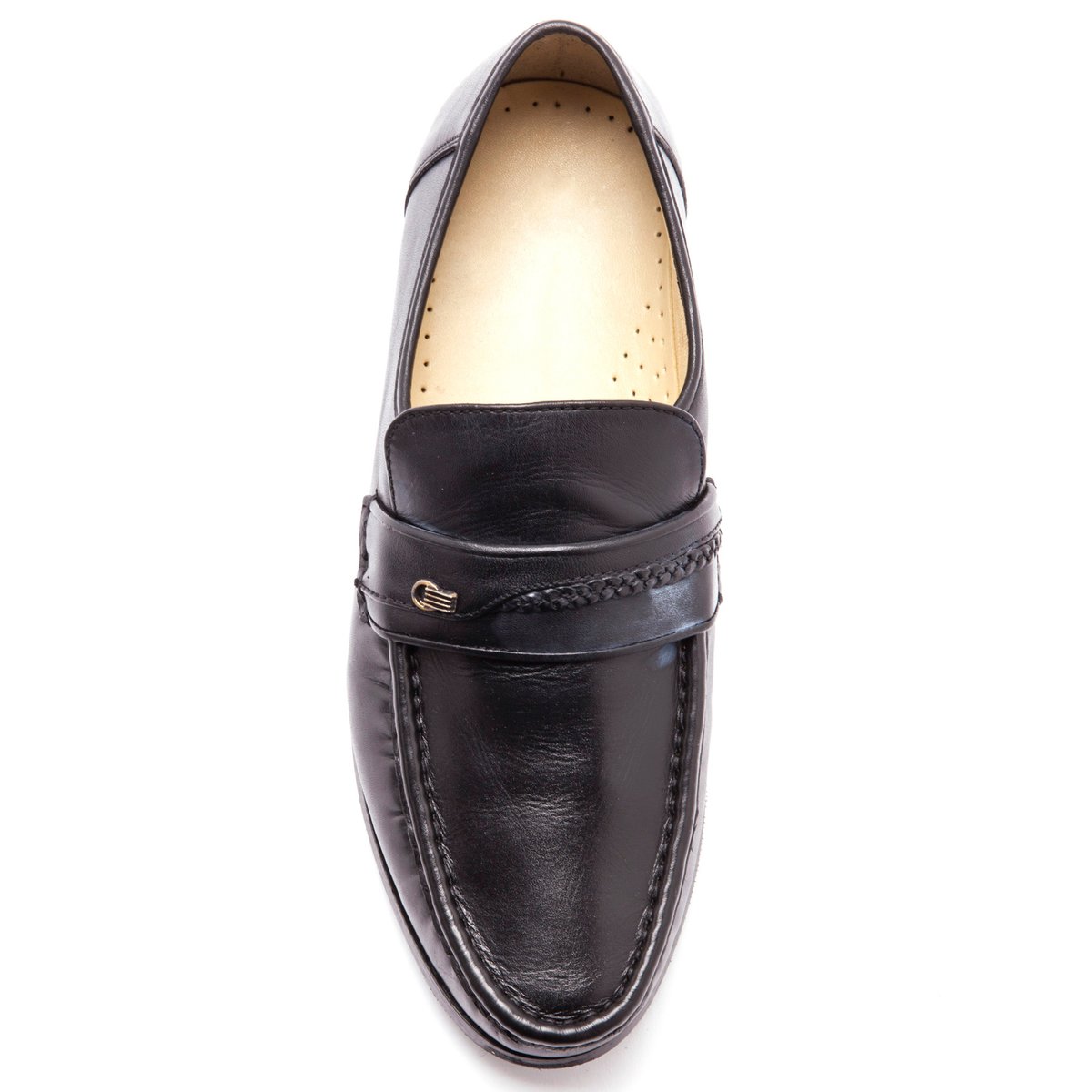 Mocassins Cuir À Aérosemelle®, Grande Largeur noir, PEDICONFORT